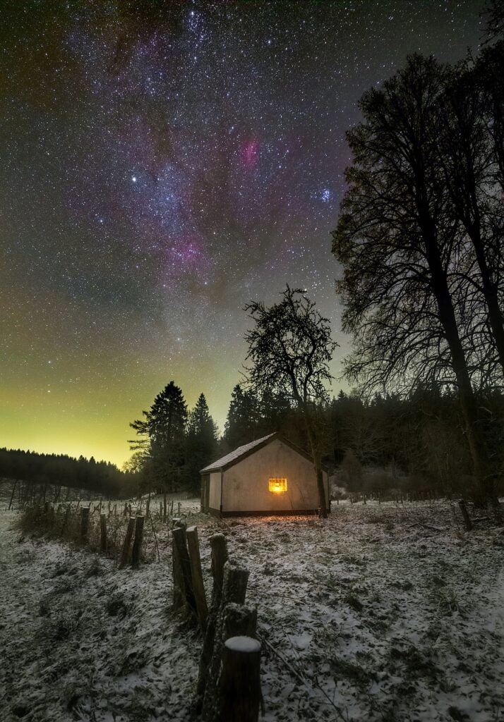 House Winter Stars Night Evening  - EvgeniT / Pixabay, Hag, Winter