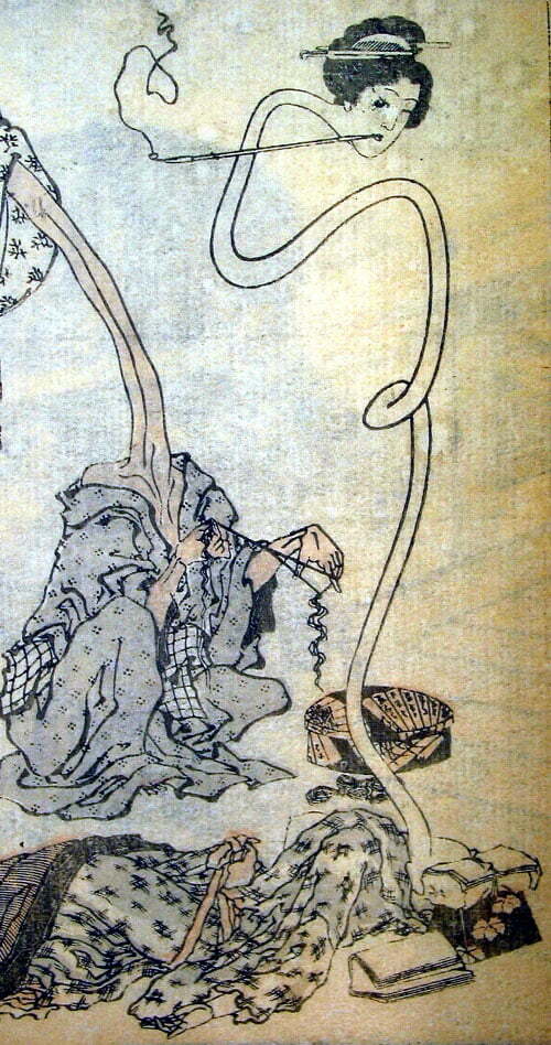 By Katsushika Hokusai - Unknown source, Public Domain, https://commons.wikimedia.org/w/index.php?curid=622749, Rokurokubi