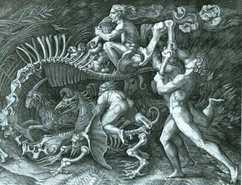 Vision of the Wild Hunt by Agostino Musi (1515), Fey Huntmaster