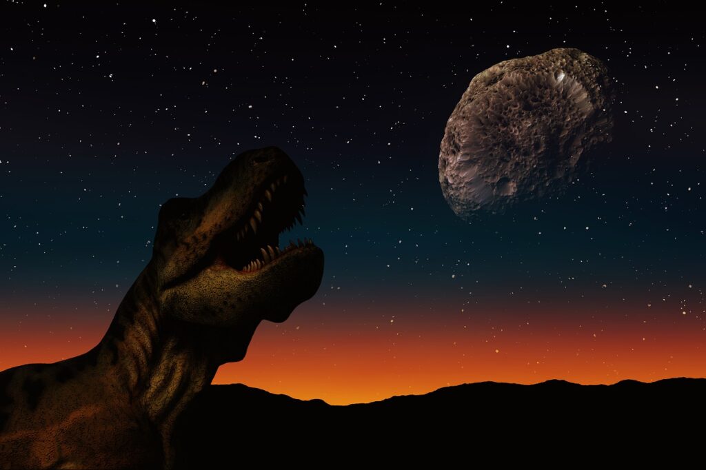 Dinosaur Asteroid Primeval Times  - geralt / Pixabay, Deep Time, 359mil- 12,000