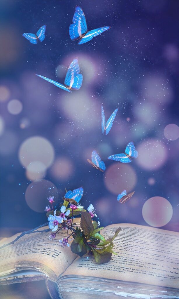 Butterfly Book Flowers Magic Pages  - Victoria_Borodinova / Pixabay, Permanent Image