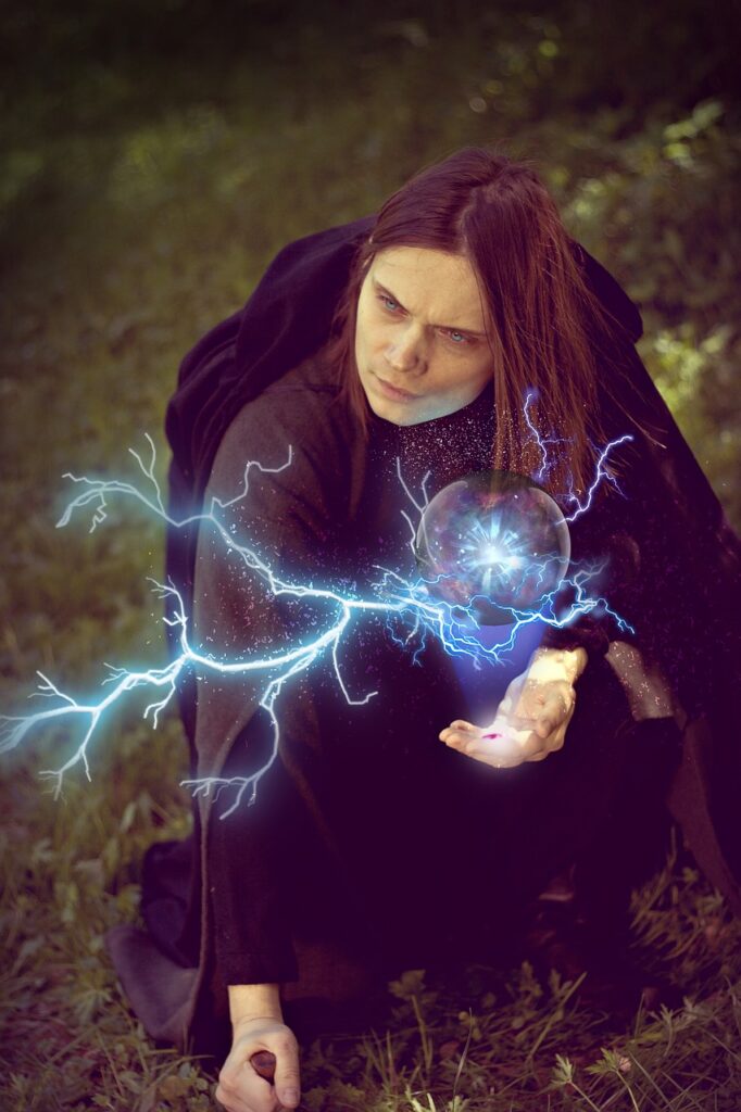 Witch Mag Magic Ball Magic  - Victoria_Borodinova / Pixabay, Aim Spell