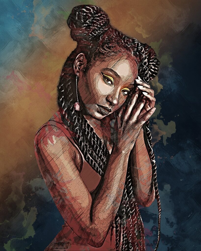 Woman Model Portrait Pose Style  - ArtTower / Pixabay, African NPC's
