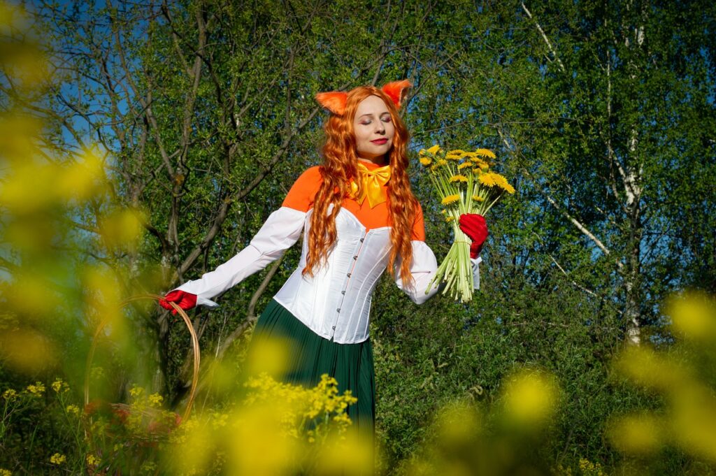 A Fox Cosplay Forest Glade Flowers  - Vic_B / Pixabay, Beastlands