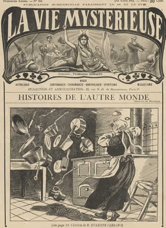 By unknown staff artist - La Vie Mysterieuse magazine, Number 55, April 1911., Public Domain, https://commons.wikimedia.org/w/index.php?curid=3443791, Poltergeist 
