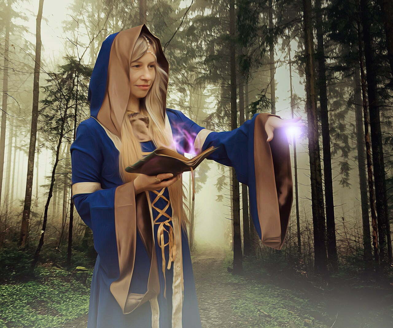 A magical grimoire representing a Witch's secret ritual name and identity
