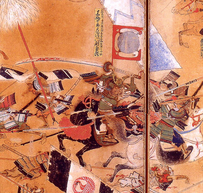 By 林義親 - Battle of Anegawa screen, Tenpō 8-nen, (1837), Fukui Prefectural Museum of Cultural History, Public Domain, https://commons.wikimedia.org/w/index.php?curid=38415295
