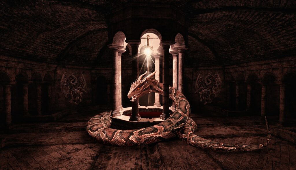 Fantasy Dungeon Serpent Dragon  - Avalon_Art / Pixabay, Magic items - Basics and Creation