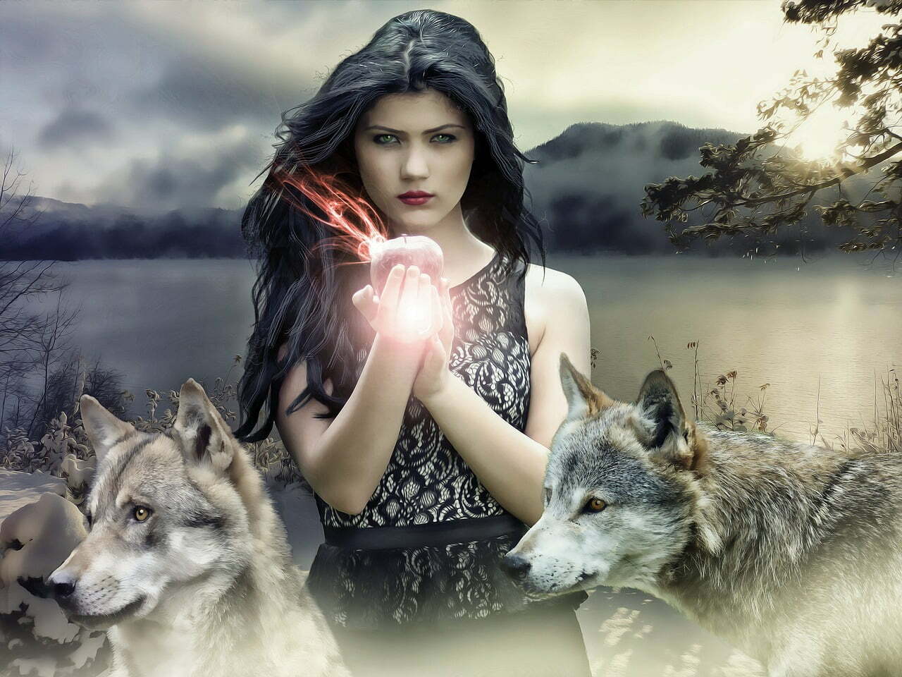Dark fantasy Witch representing the Malefic tradition and its destructive patrons