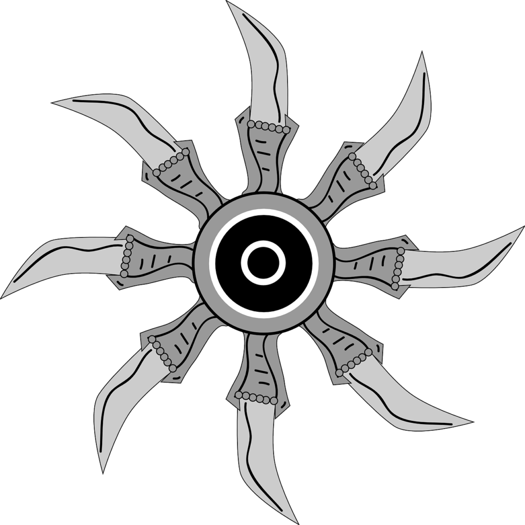 Shuriken Throwing Star Ninja Star  - OpenClipart-Vectors / Pixabay, Archetype Flying Blade