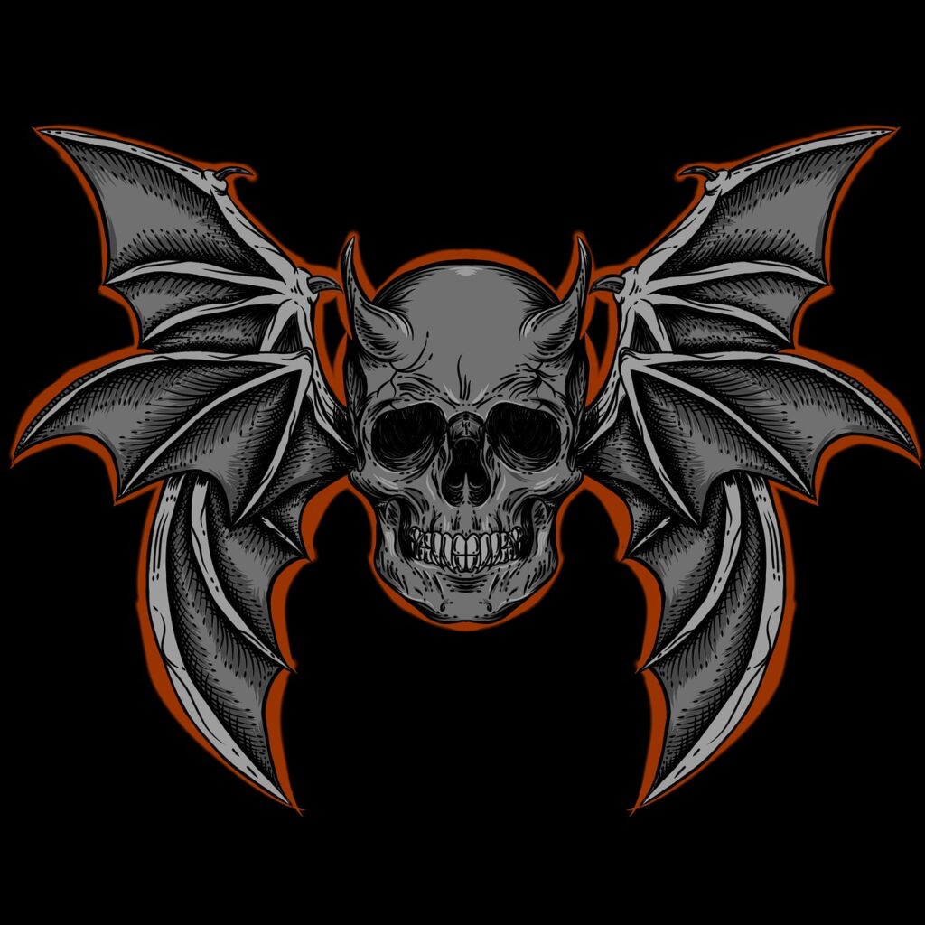 Skull Bat Wings Evil Death Horns  - Hellroach_inc / Pixabay, Slay Living