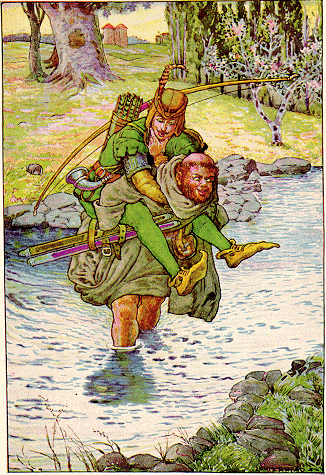 By Louis Rhead - Rhead, Louis. "Bold Robin Hood and His Outlaw Band: Their Famous Exploits in Sherwood Forest". New York: Blue Ribbon Books, 1912., Public Domain, https://commons.wikimedia.org/w/index.php?curid=1139258