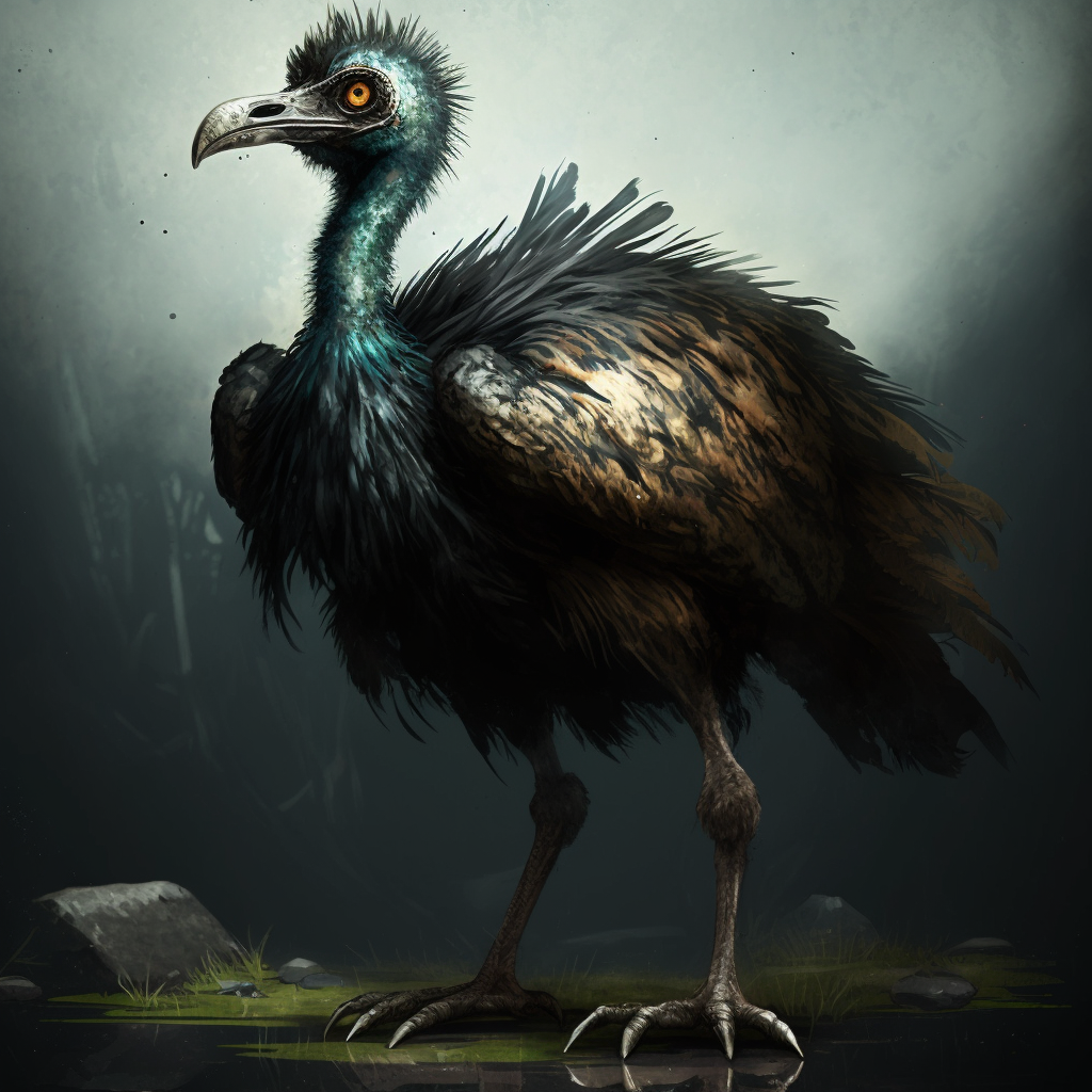Axe Beak, Terror Bird (Brontornis)