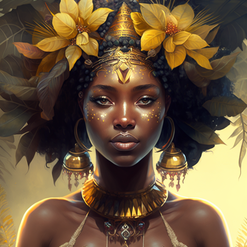 Goddess, Oshun (Goddess Of Love, Beauty, Fertility, And Sweetness ...