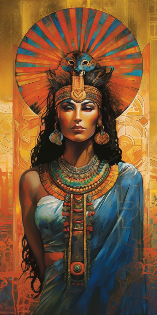 Isis, Goddess of motherhood, fertility, magic, and wisdom.