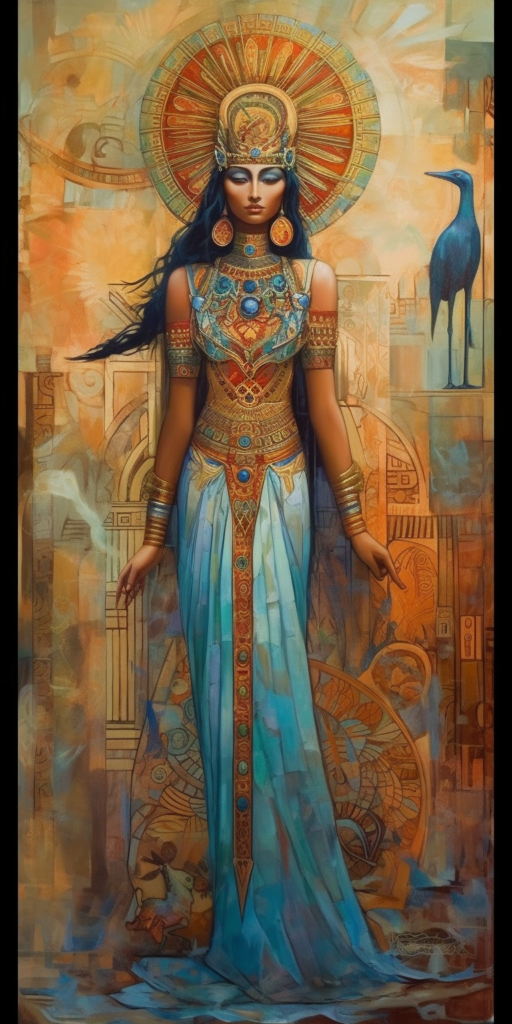 Isis, Goddess of motherhood, fertility, magic, and wisdom.