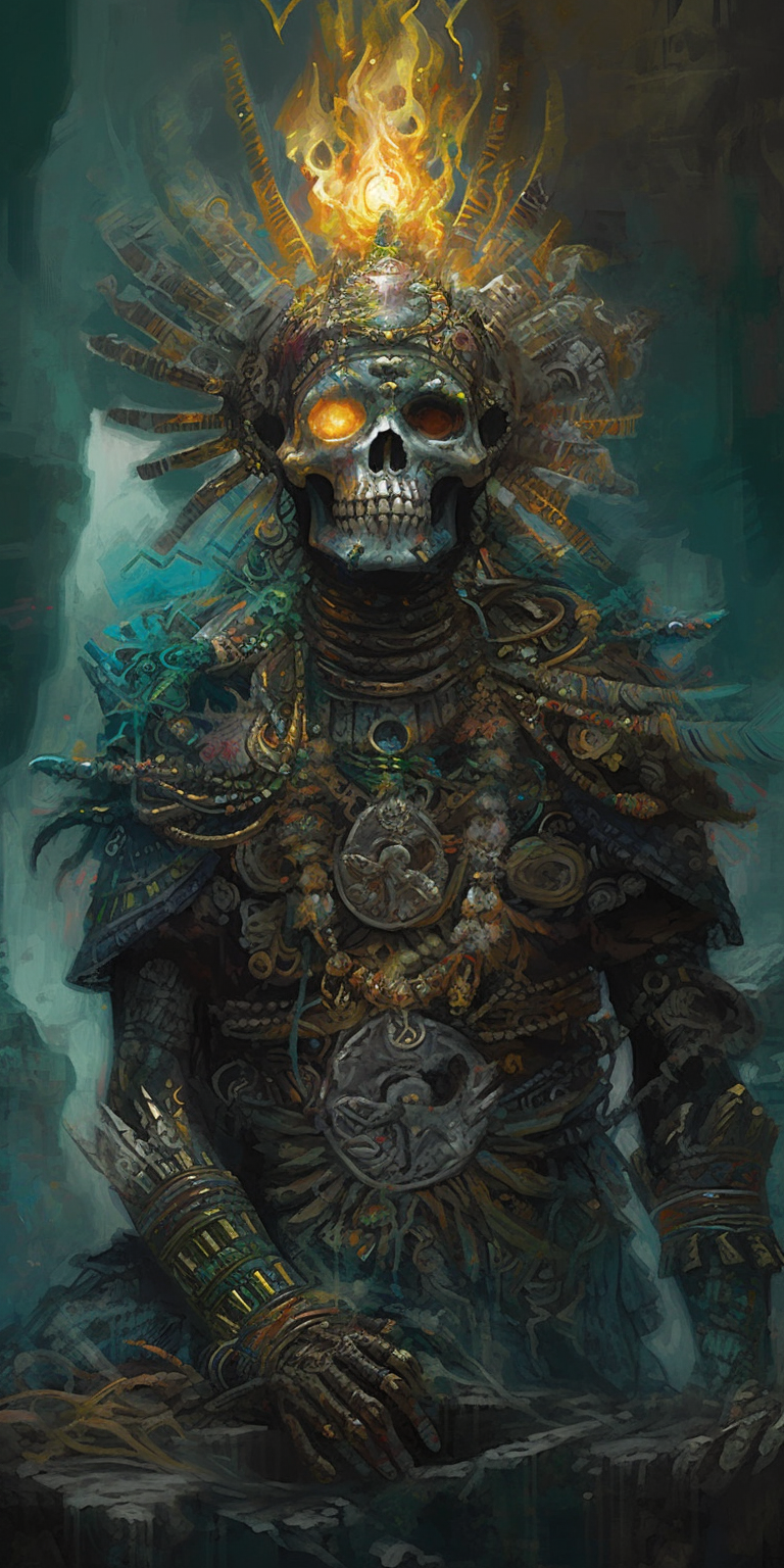 Mictlantecuhtli, skeletal lord of Mictlan and ruler of the dead in Mexica tradition