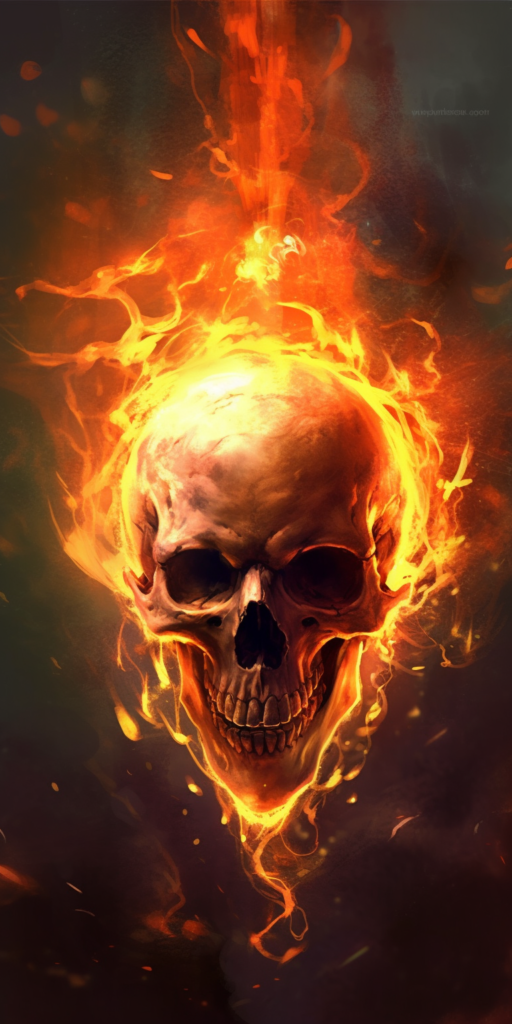 Beheaded, Flaming Skull 