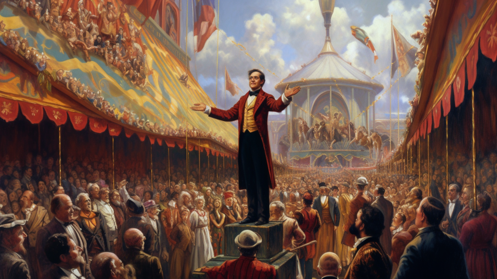 P.T. Barnum, "The Greatest Showman, Prince of Humbug, America's Foremost Showman"