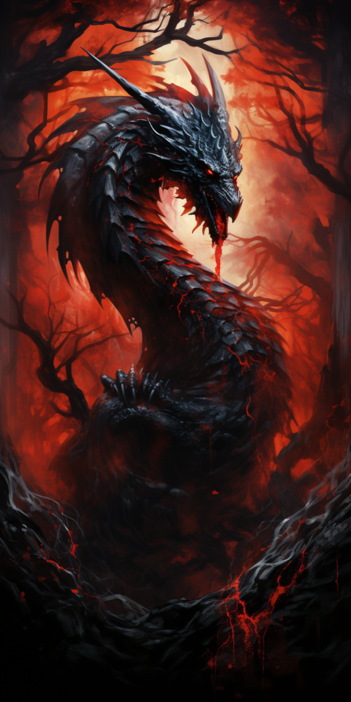 Dragon, Nidhogg (Níðhöggr) "Gnawer of Yggdrasil, The Devouring Wyrm, The Render of Souls"