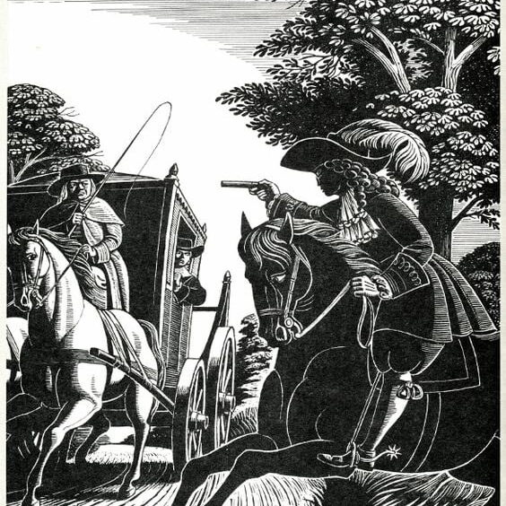 The Wicked Lady - illustration by Eric Fraser from Folklore Myths and Legends of Britain (1973).