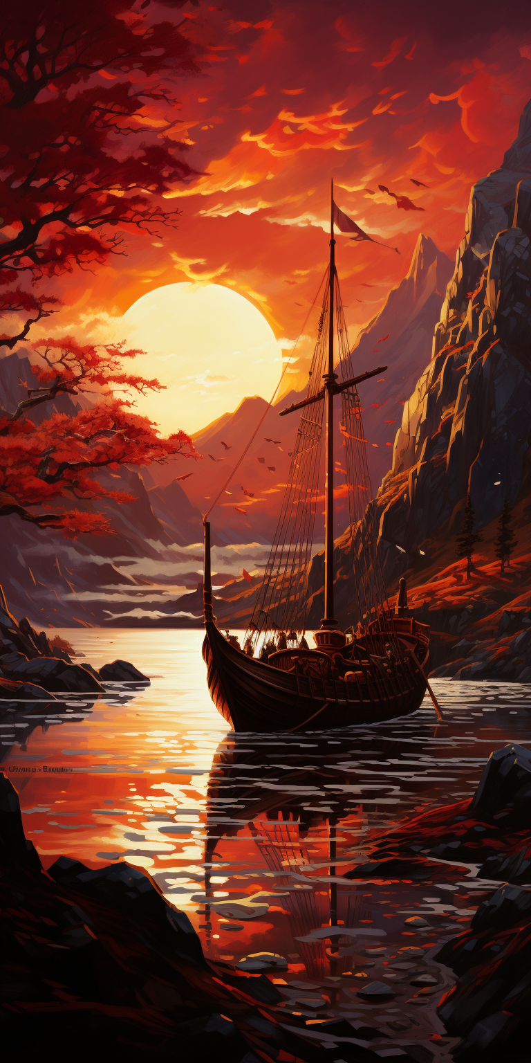 Northern longship representing the maritime culture that once fed Hedeby's trade