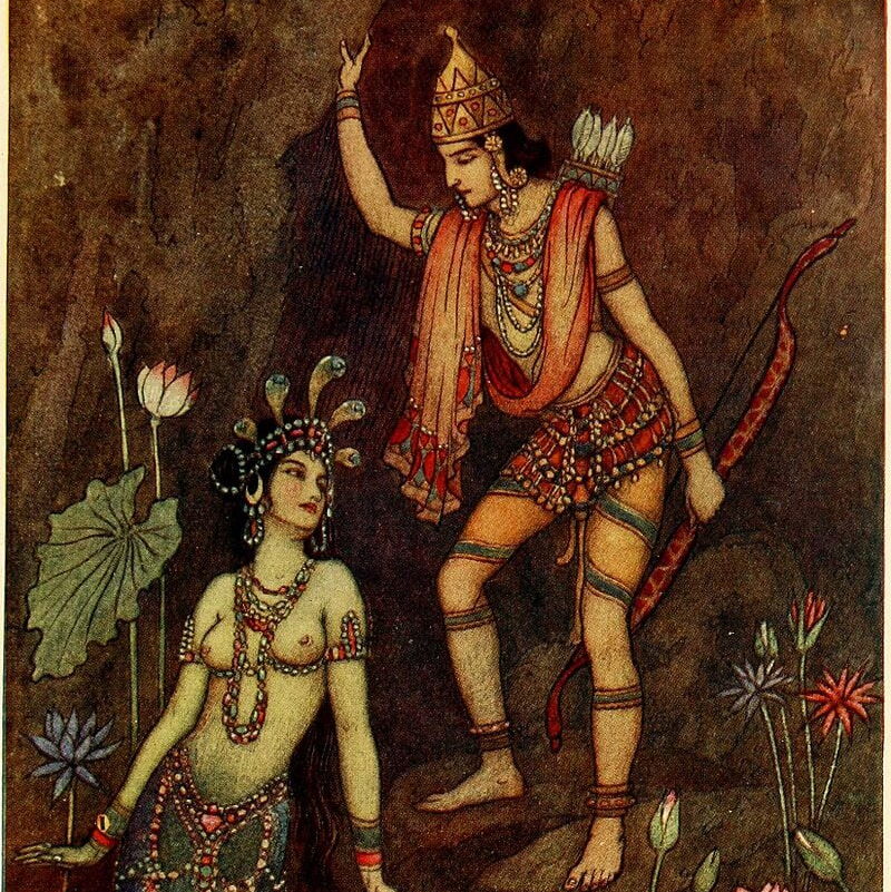 Arjuna By Internet Archive Book Images - Image from page 348 of "Indian myth and legend" (1913), No restrictions, https://commons.wikimedia.org/w/index.php?curid=39638432