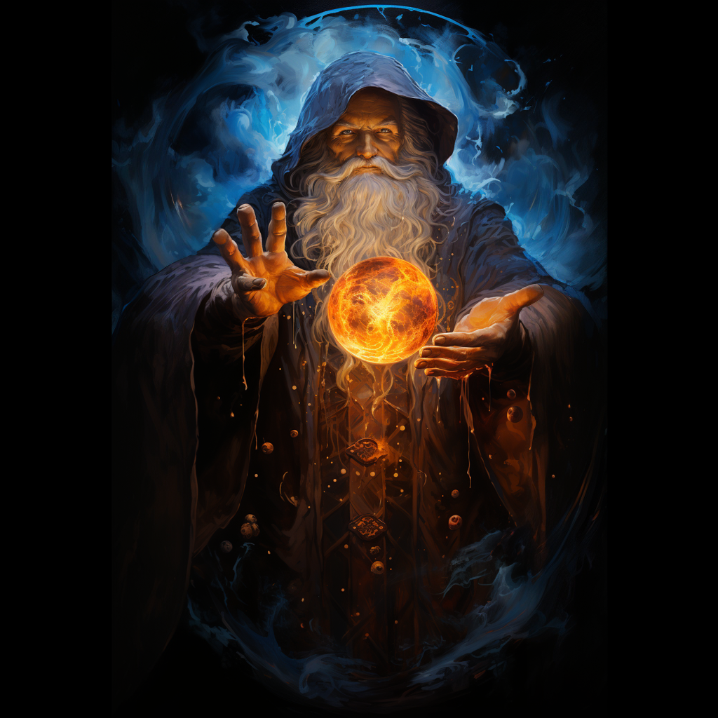 wizard casting Fireball