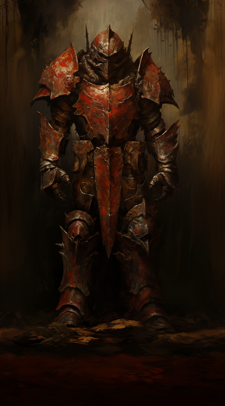 Iron golem made from worked metal plates, forged as a fortified guardian