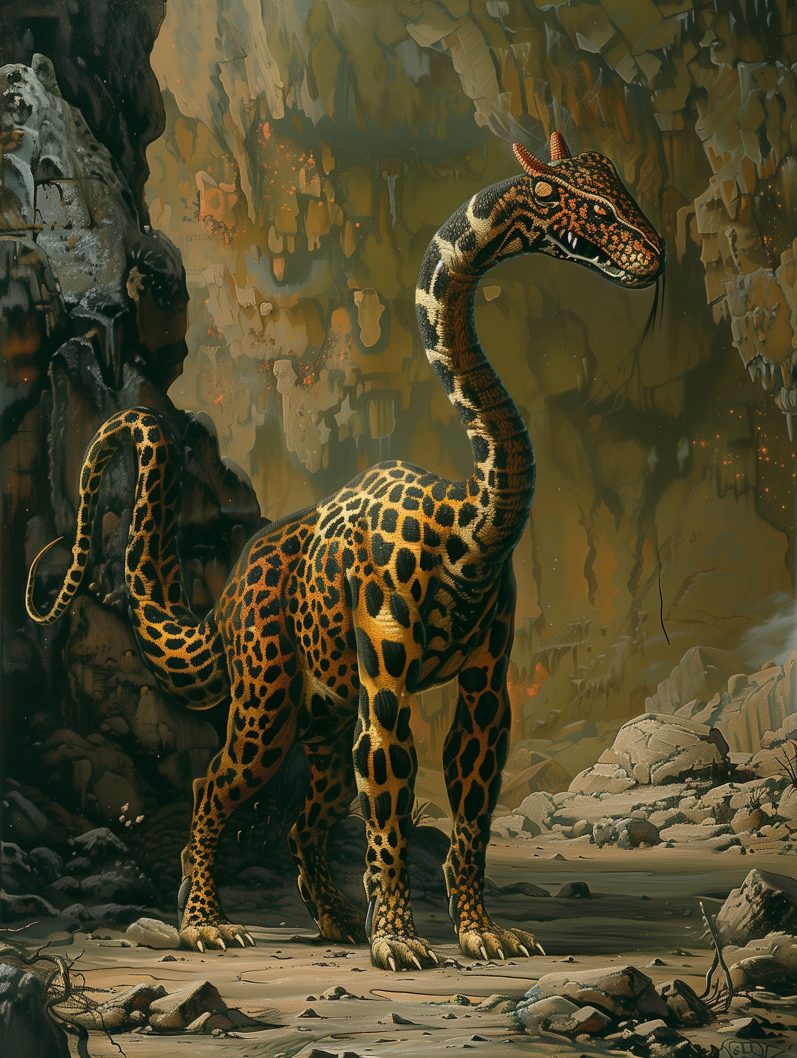 A long-necked serpopard