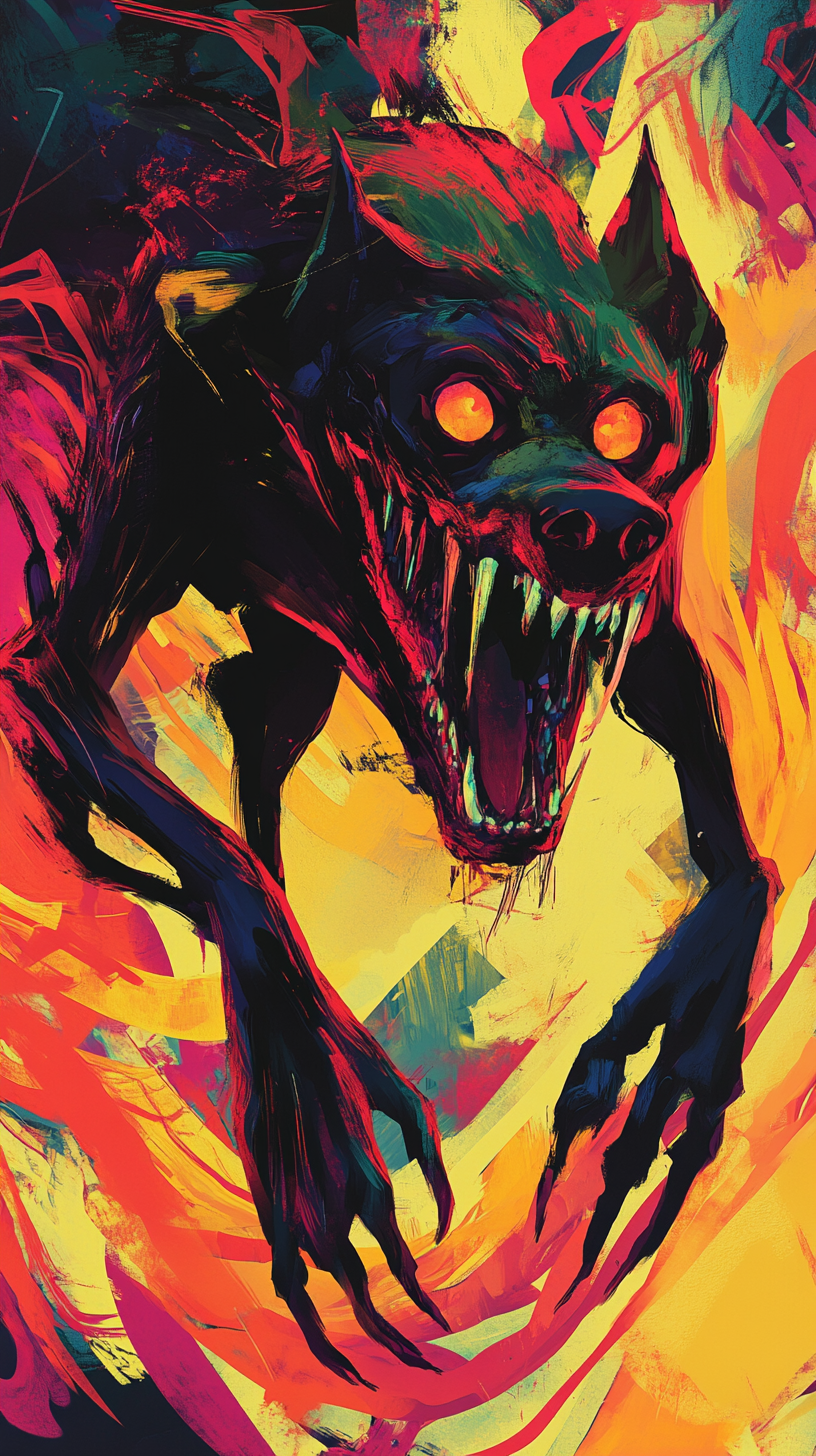 A Hound of Tindalos prowling through impossible angular architecture.
