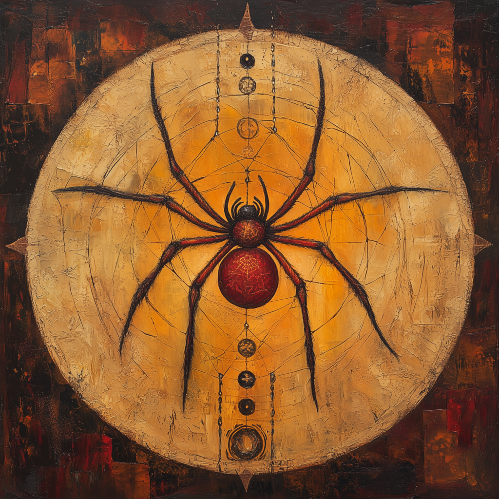 Deity Symbol: A red spider