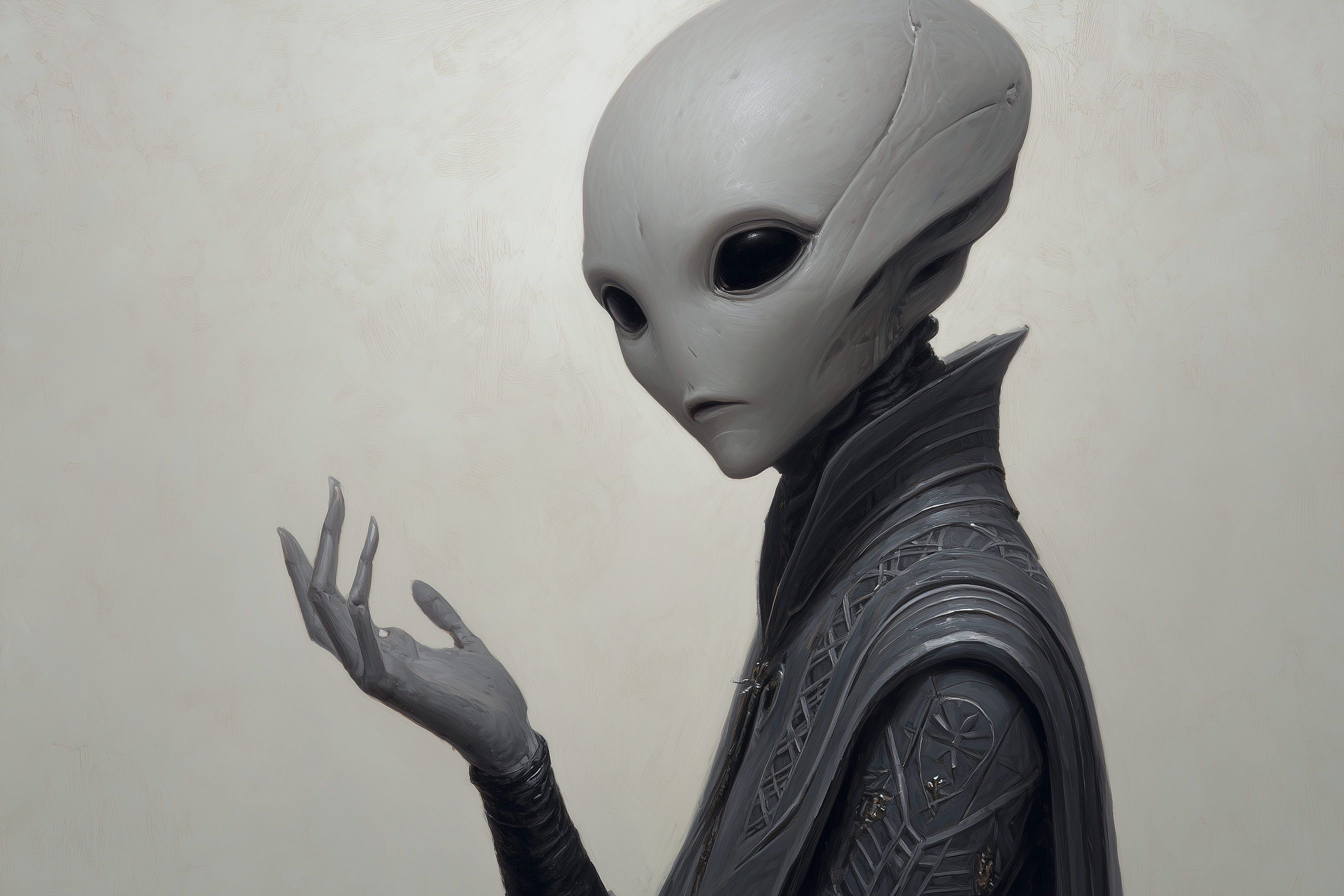 Fraal (Gray, The Visitors), the Mindweavers of the Void