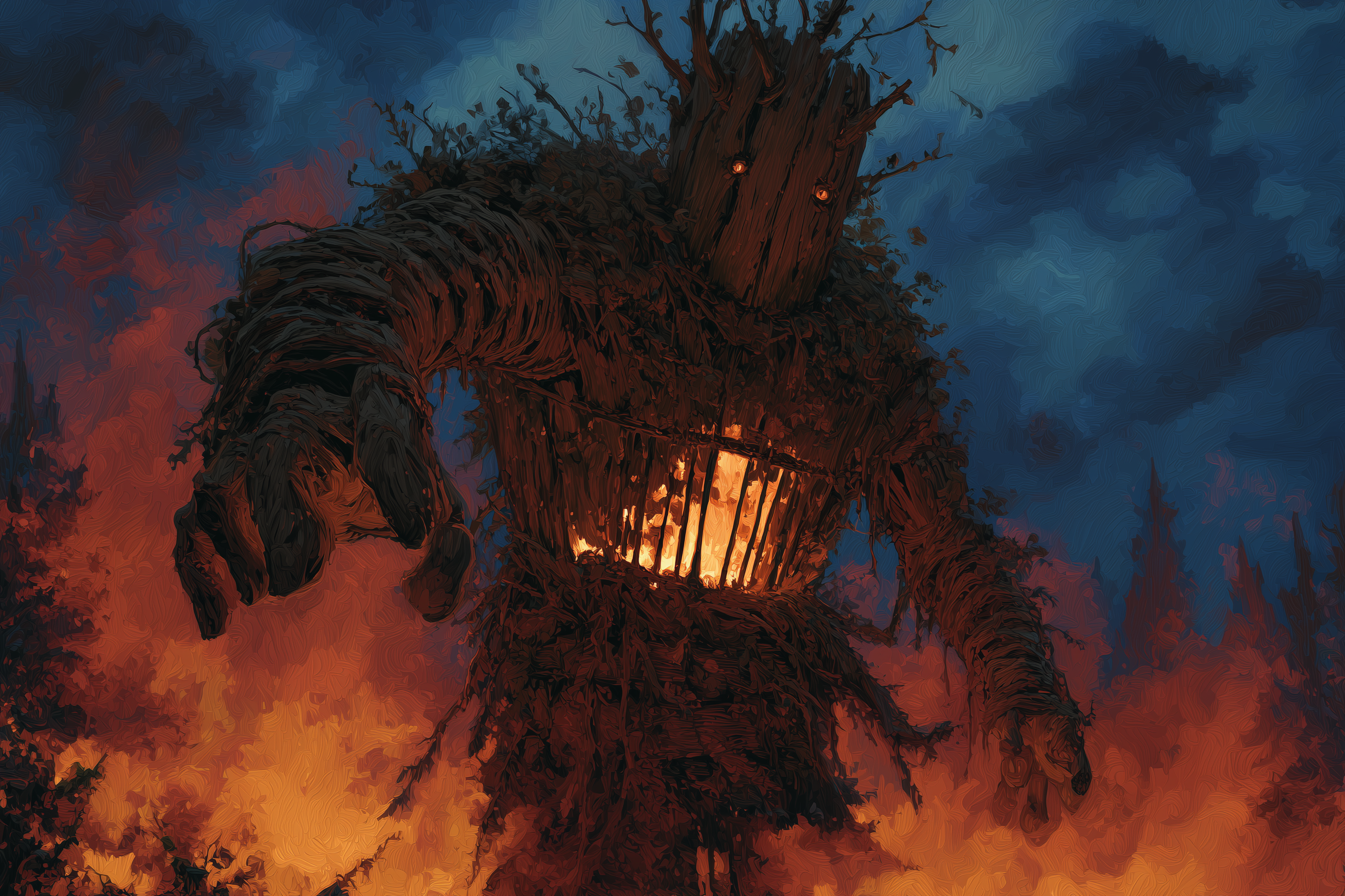 “The Burning Colossus: Wickerman of the Forsaken Wood”