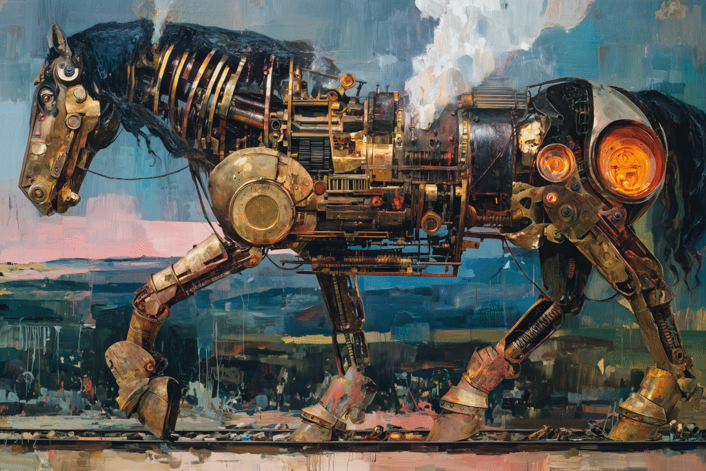 Clockwork Steed: The Relentless Mechanical Warhorse of Arcane Engineering