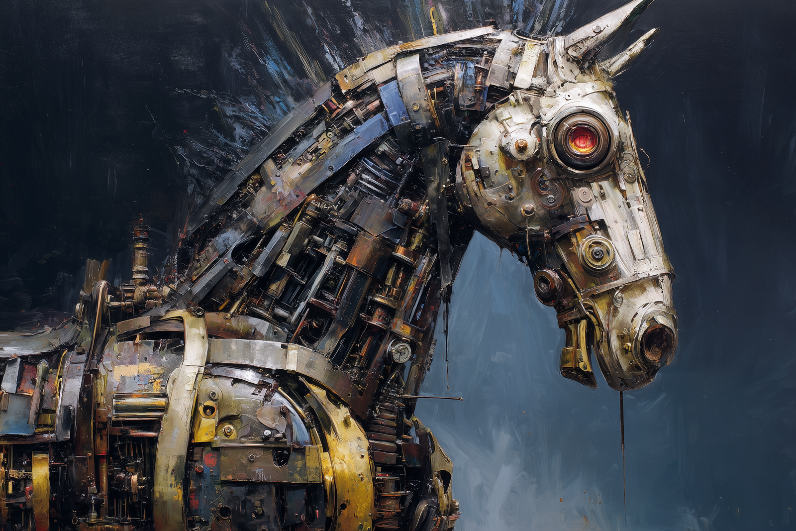 Clockwork Steed: The Relentless Mechanical Warhorse of Arcane Engineering