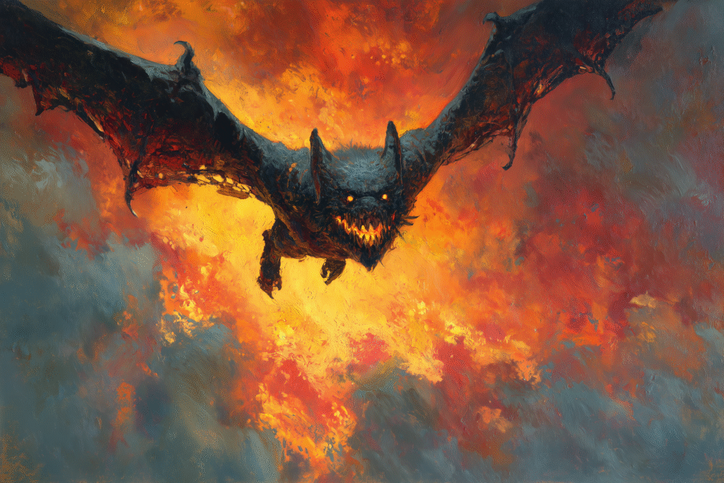 Hellbat: The Infernal Sky Predator of the Abyss