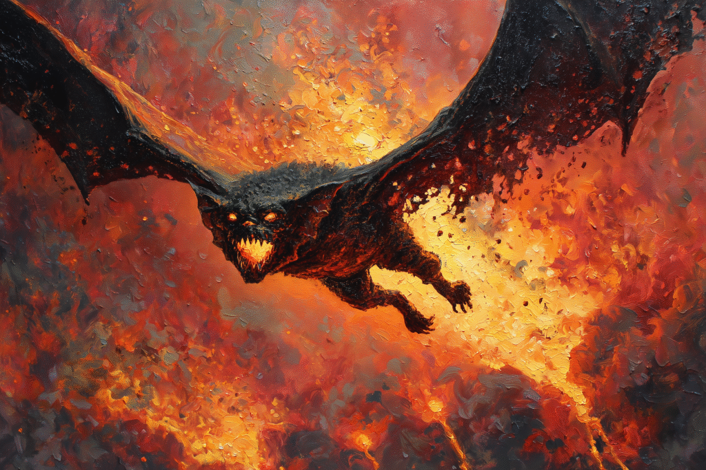 Hellbat: The Infernal Sky Predator of the Abyss