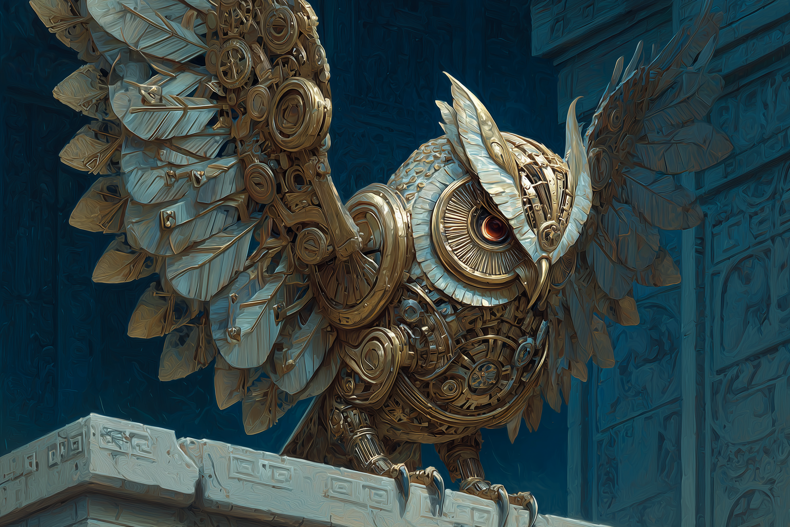 Clockwork Owl, “The Brass Watcher of Athena”