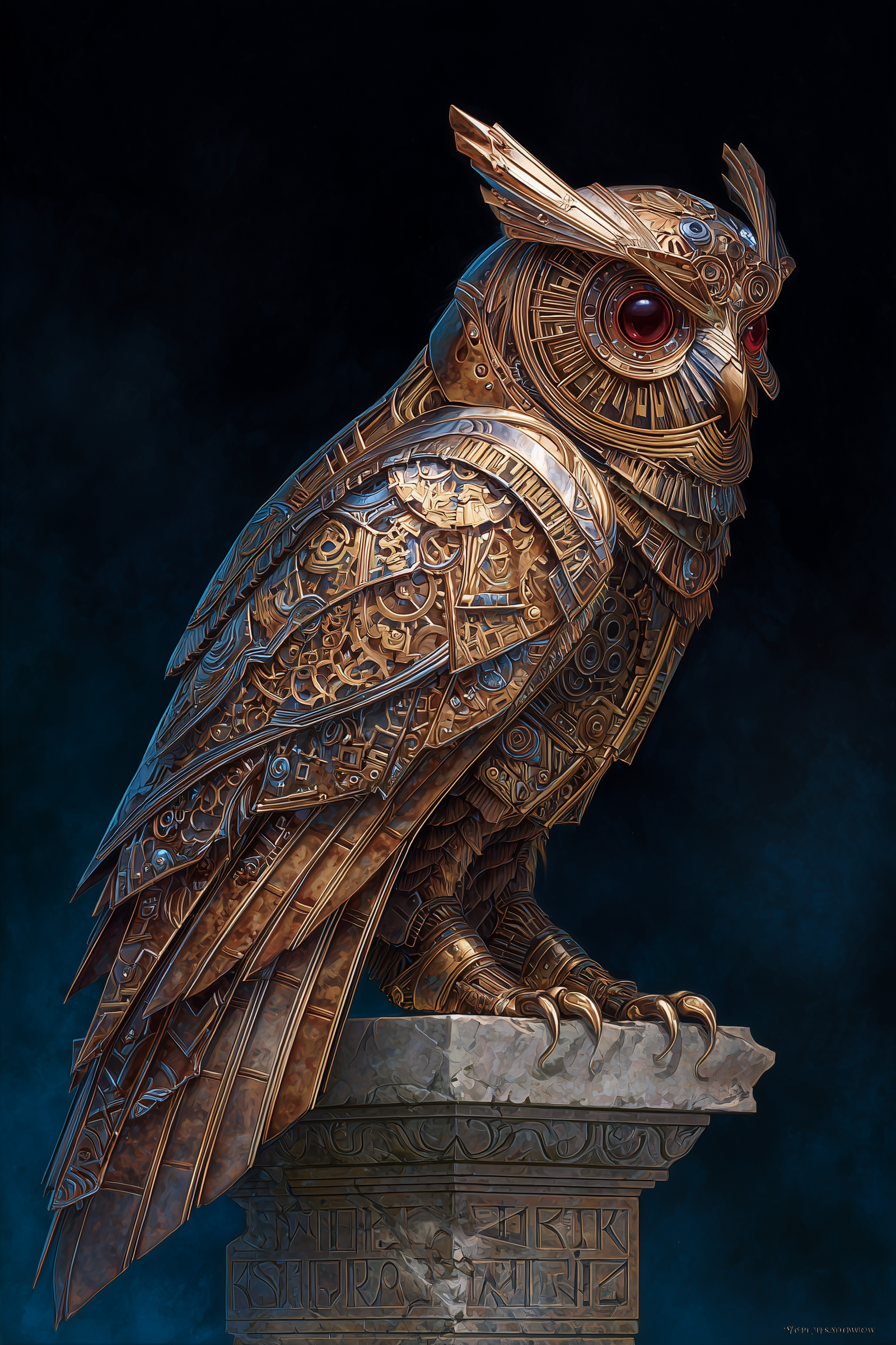 Clockwork Owl, “The Brass Watcher of Athena”