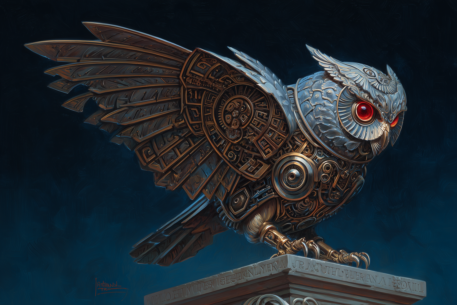Clockwork Owl, “The Brass Watcher of Athena”