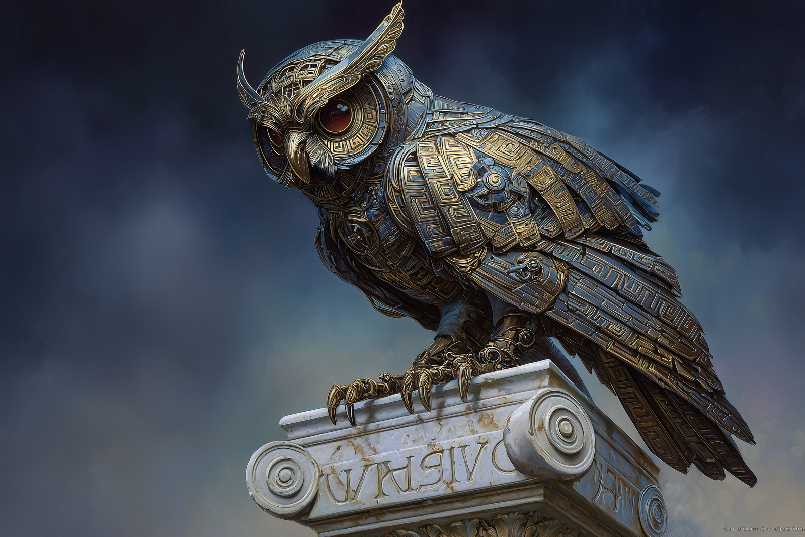 Clockwork Owl, “The Brass Watcher of Athena”