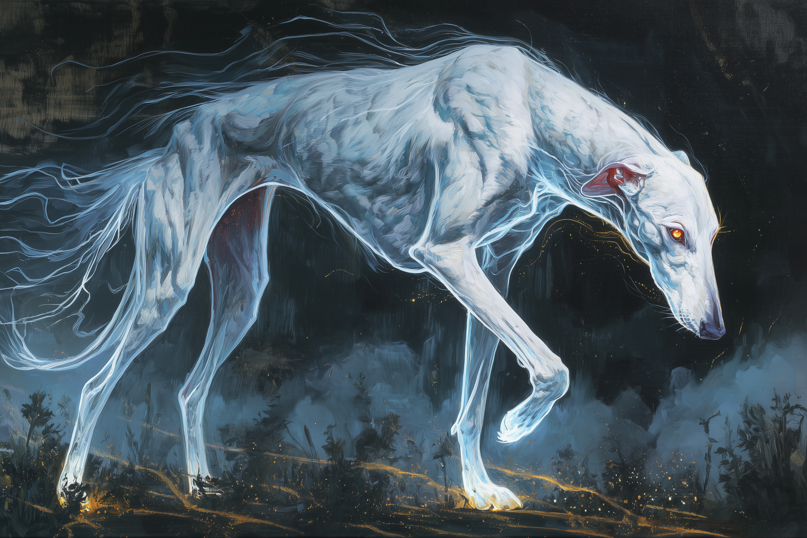 Cŵn Annwn: Crimson-Eared Hounds of the Wild Hunt