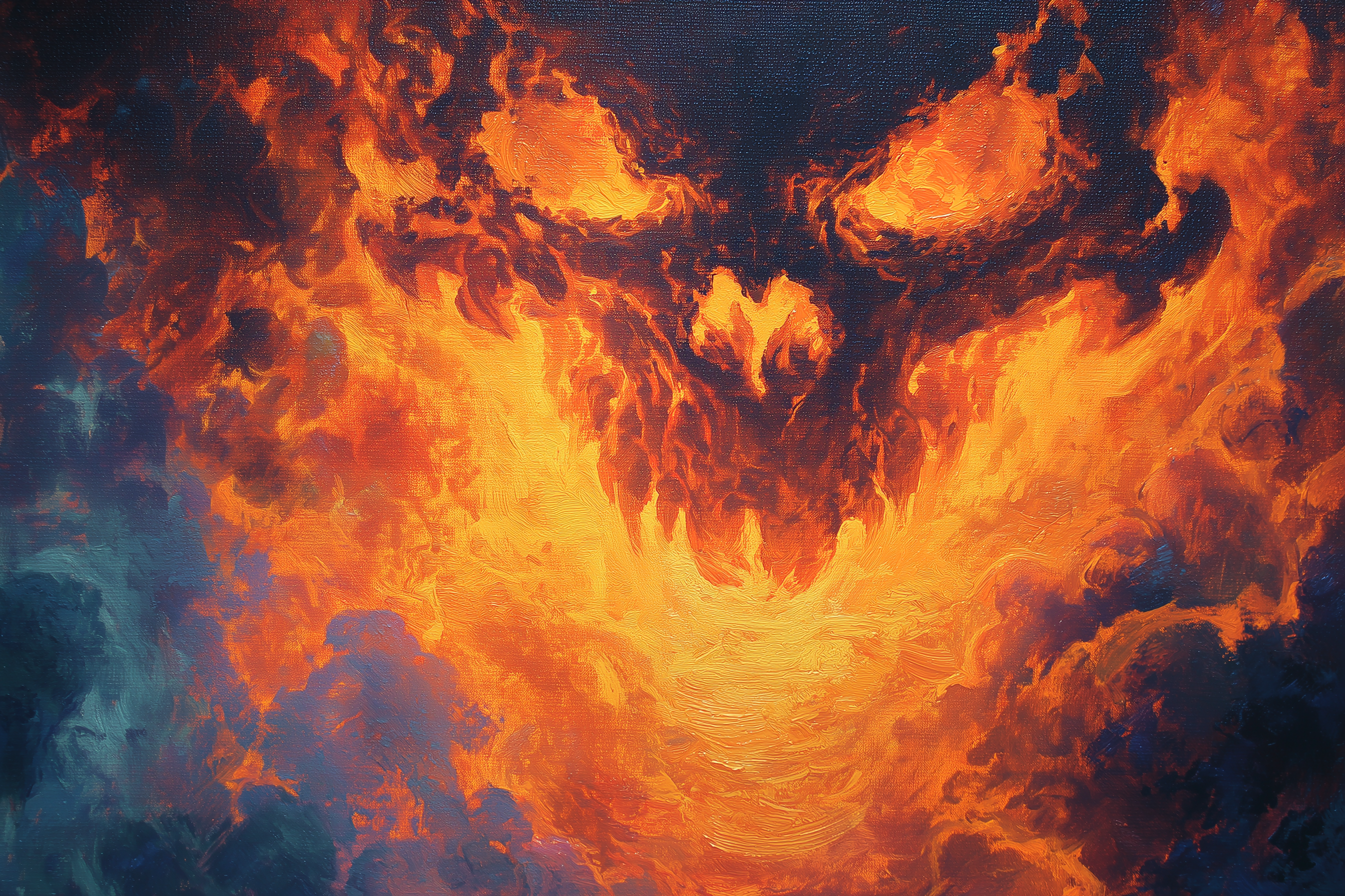 A larger Fire Vampire Herald burning with intense stellar flame.
