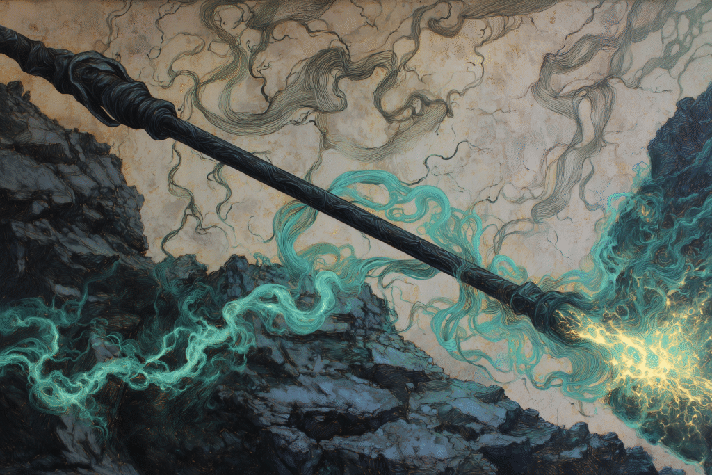 Harrow Rod: The Twisted Conduit of Corrosive Arcana