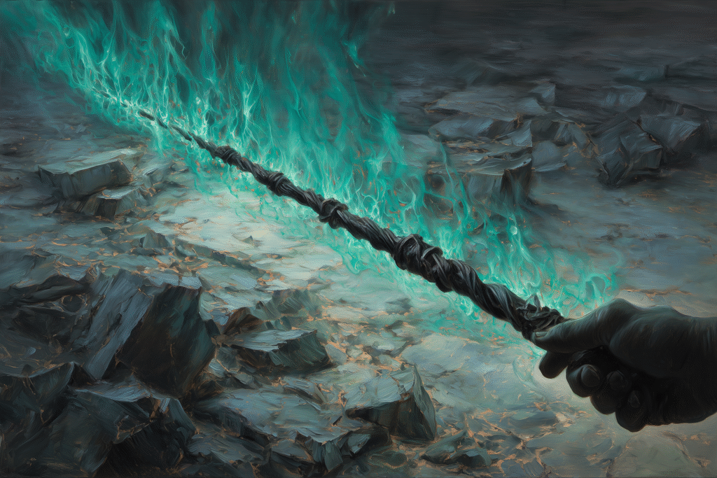 Harrow Rod: The Twisted Conduit of Corrosive Arcana