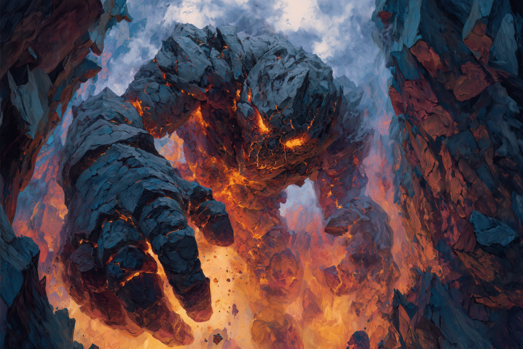 Chthonian Titan: The Colossal Earth-Shaper of Fire and Stone
