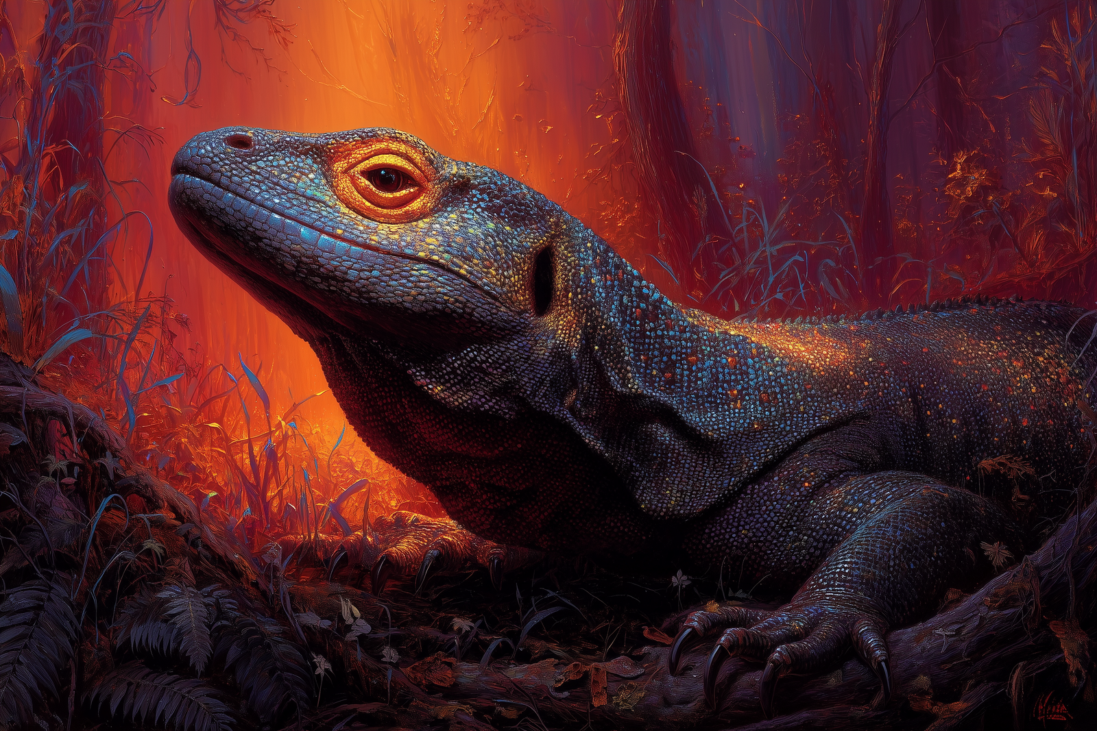 Mythic Goanna: The Fire-Hearted Earthshaper of the Primordial Wilds