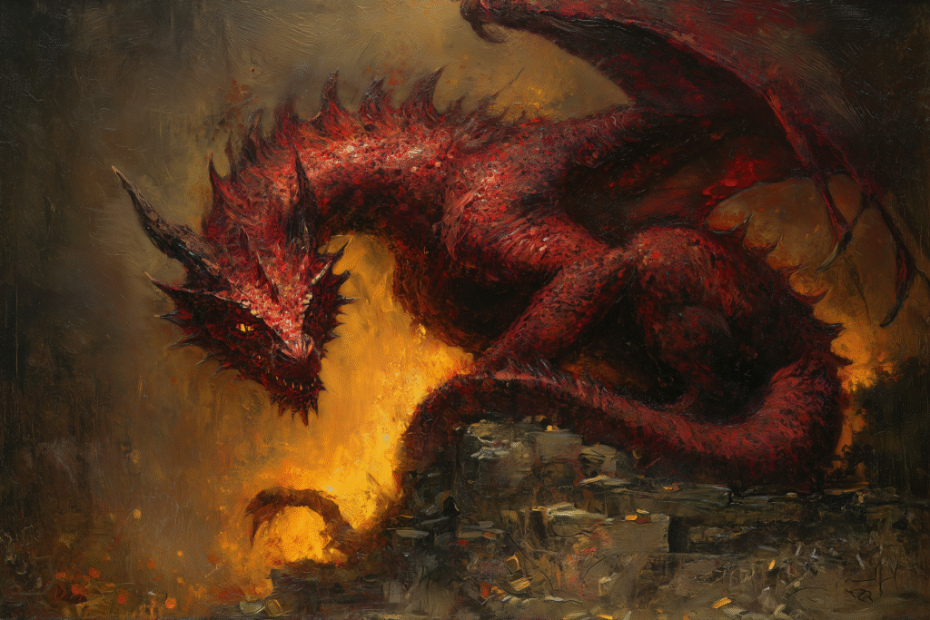 Inferno Sovereign: Master of Flame and Greed – The Red Dragon Unleashed