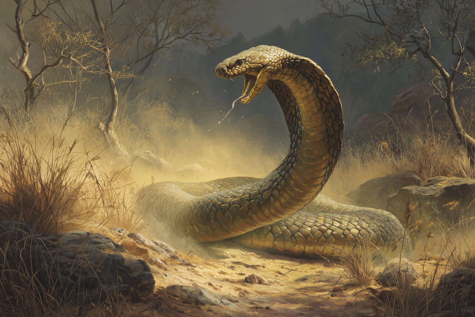 Spitting Cobra: Venomous Ambush Predator